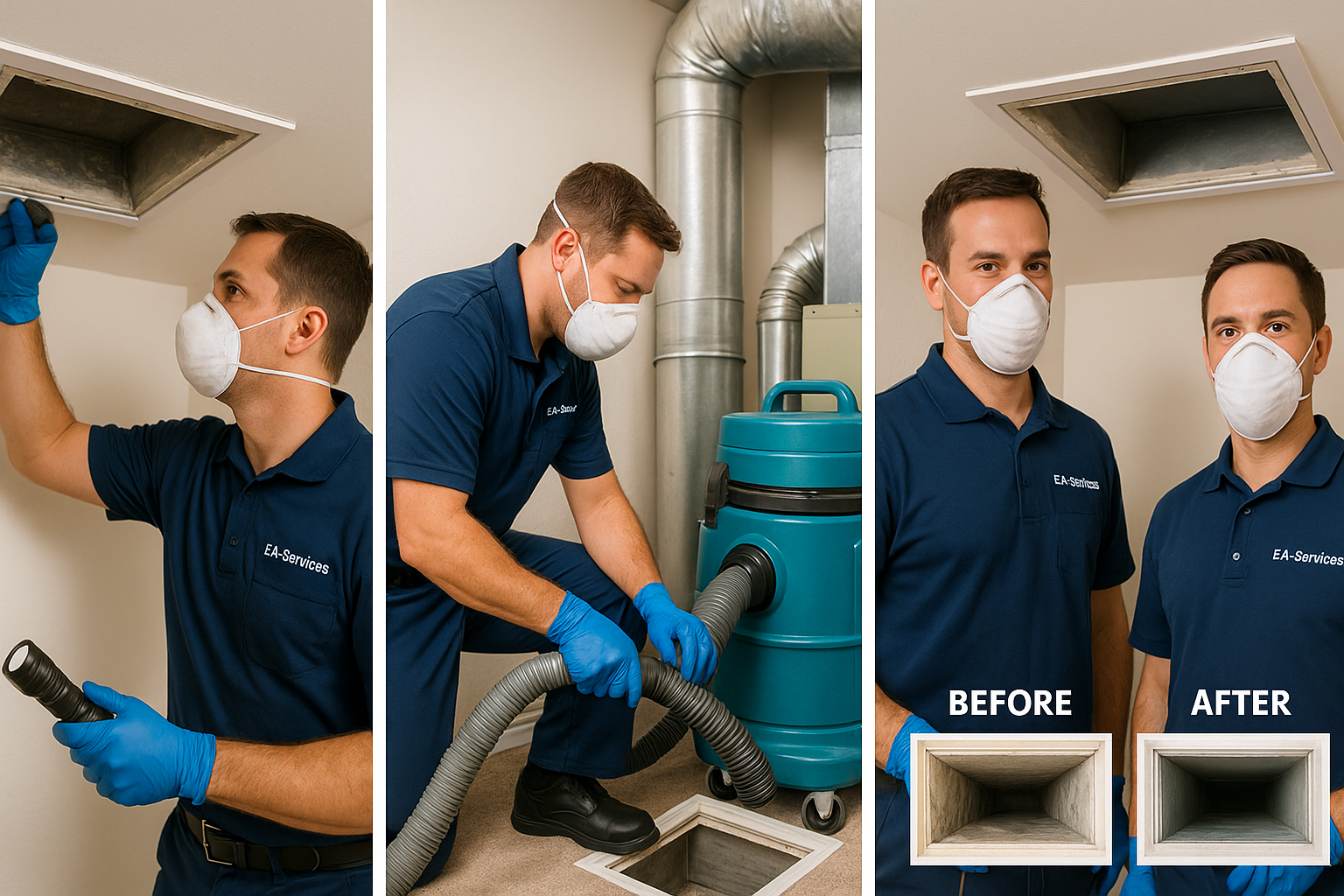 Professional air duct cleaning process in Carefree
